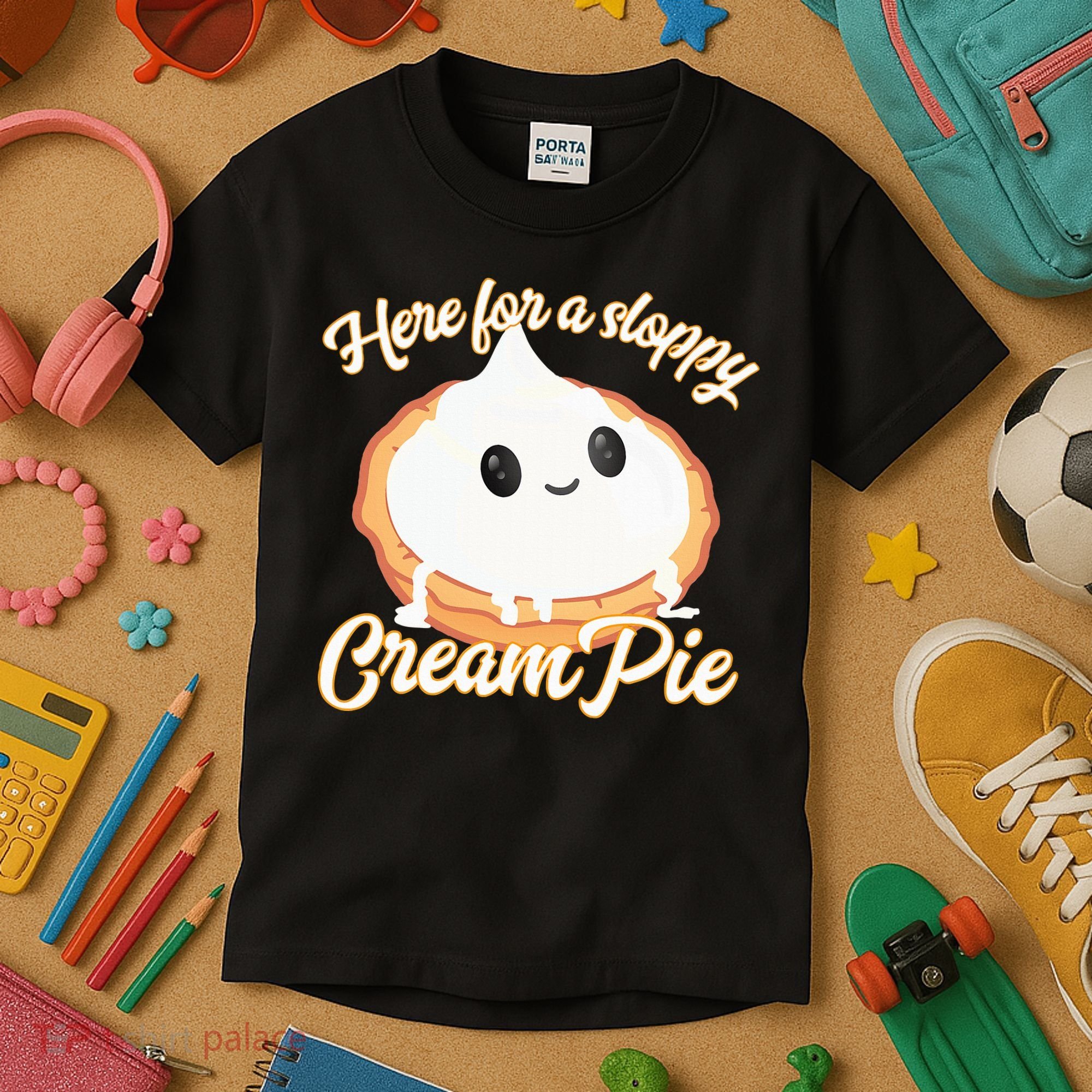Thanksgiving Cream Pie Here For The Sloppy Creampie Kids T-Shirt