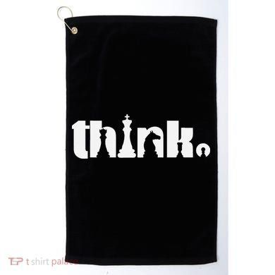 Think Chess Player Chess Game Golf Towel