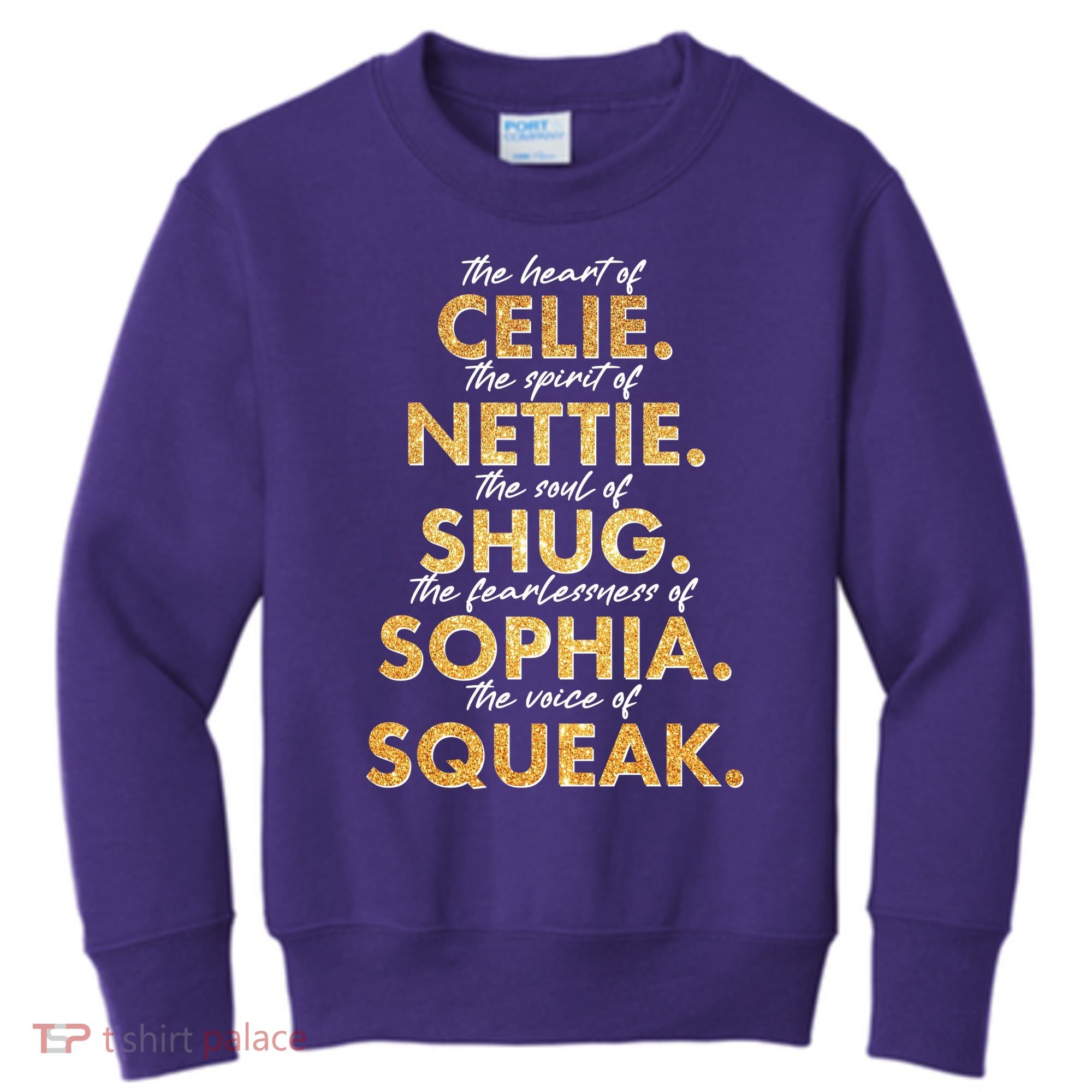 Celie Nettie Shug Sophia Squeak Kids Sweatshirt
