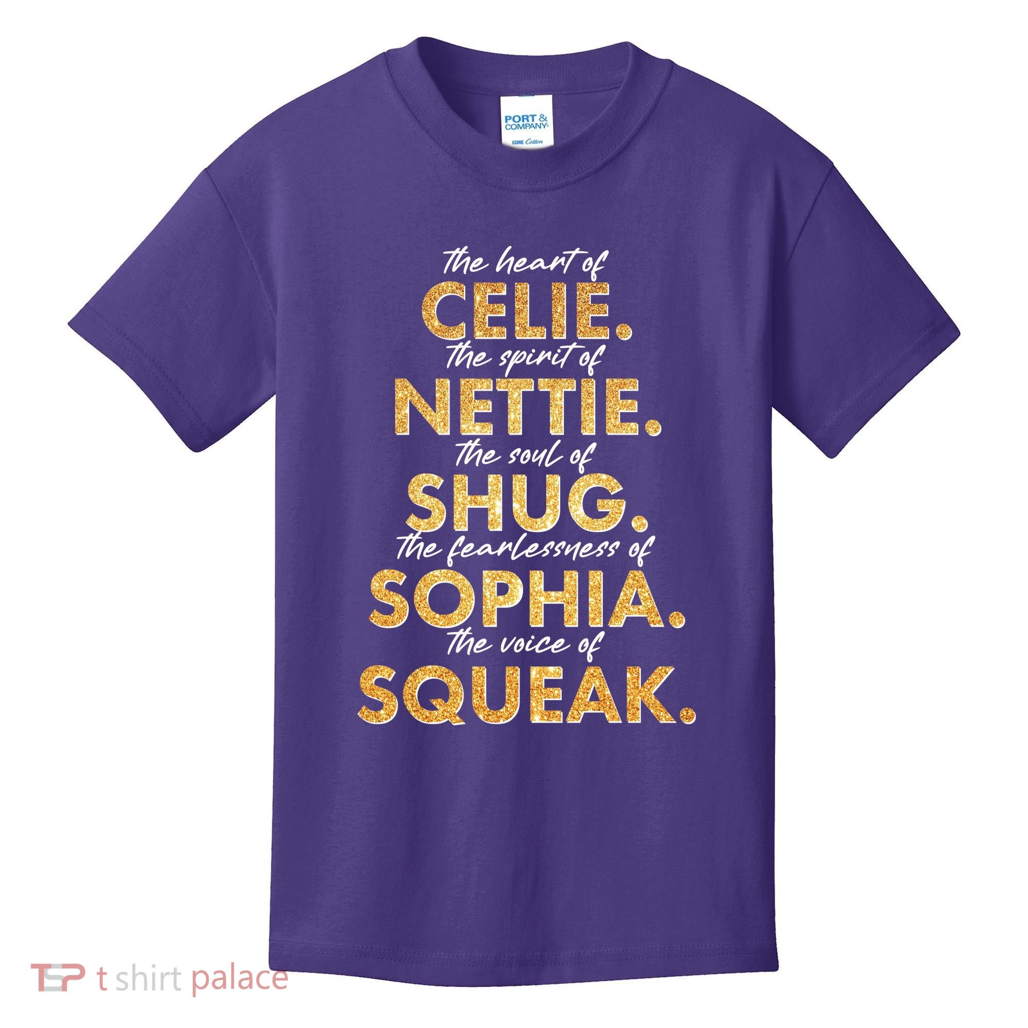 Celie Nettie Shug Sophia Squeak Kids T-Shirt