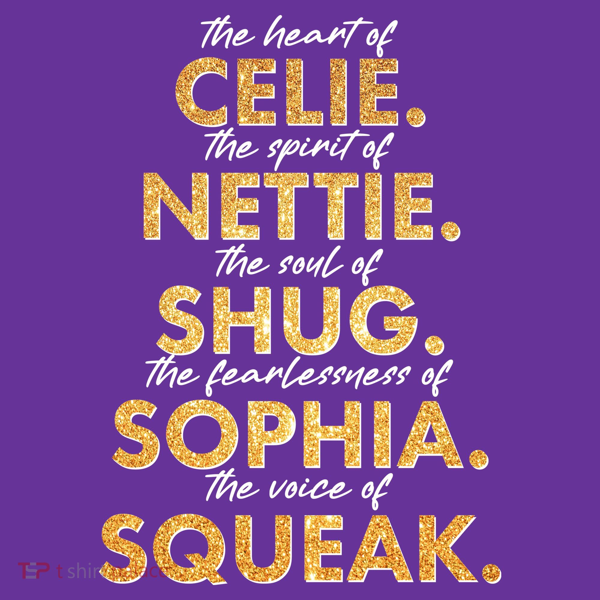 Celie Nettie Shug Sophia Squeak Kids T-Shirt