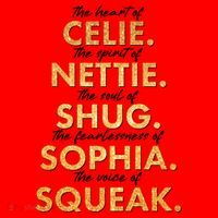 Celie Nettie Shug Sophia Squeak Santa Hat thumb 1