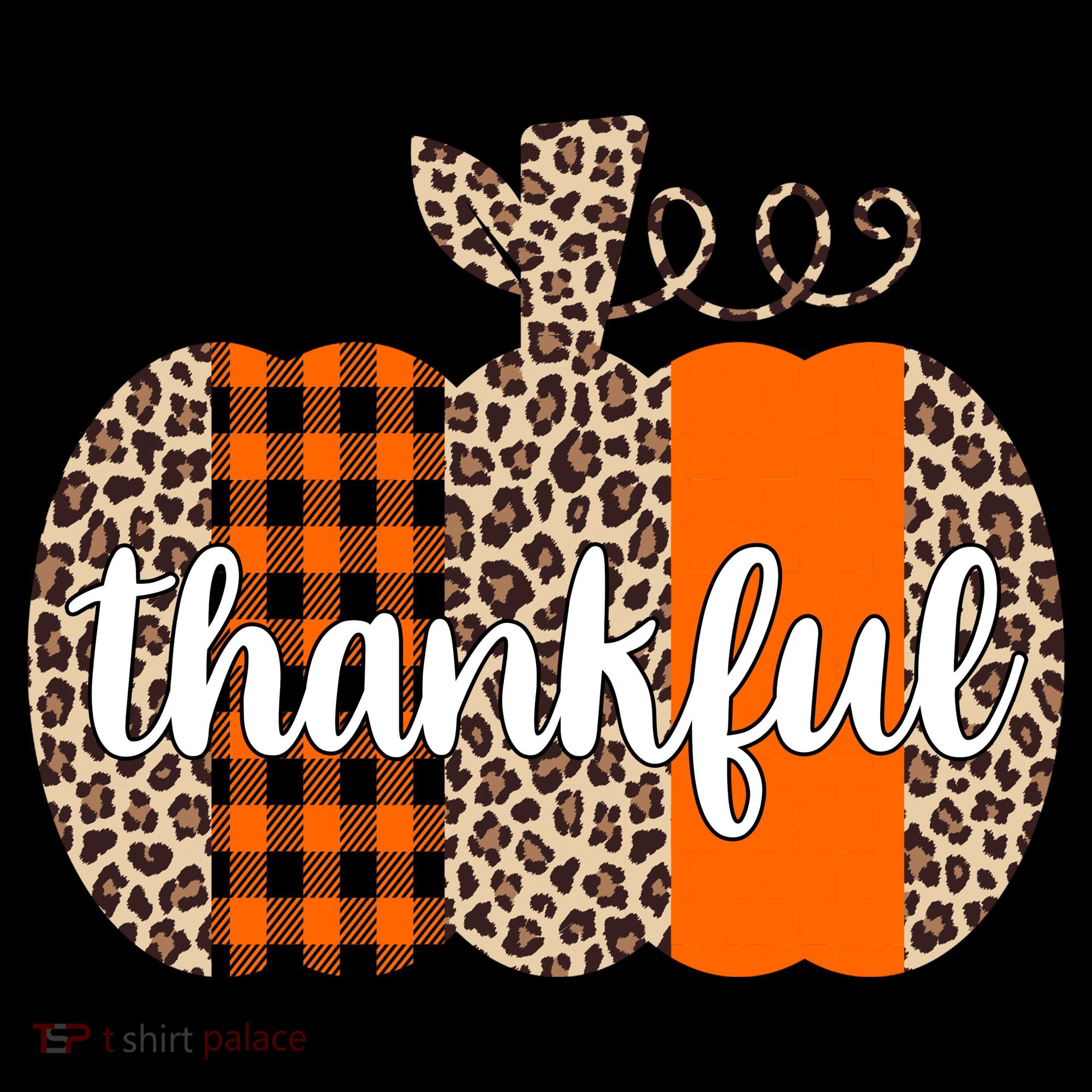Thankful Cheetah Plaid Pumpkin Cute Holiday Women's Hoodie