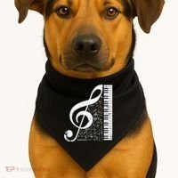 Treble Clef Piano Musical Notes Pianist Musician Instrument USA-Made Doggie Bandana thumb 1