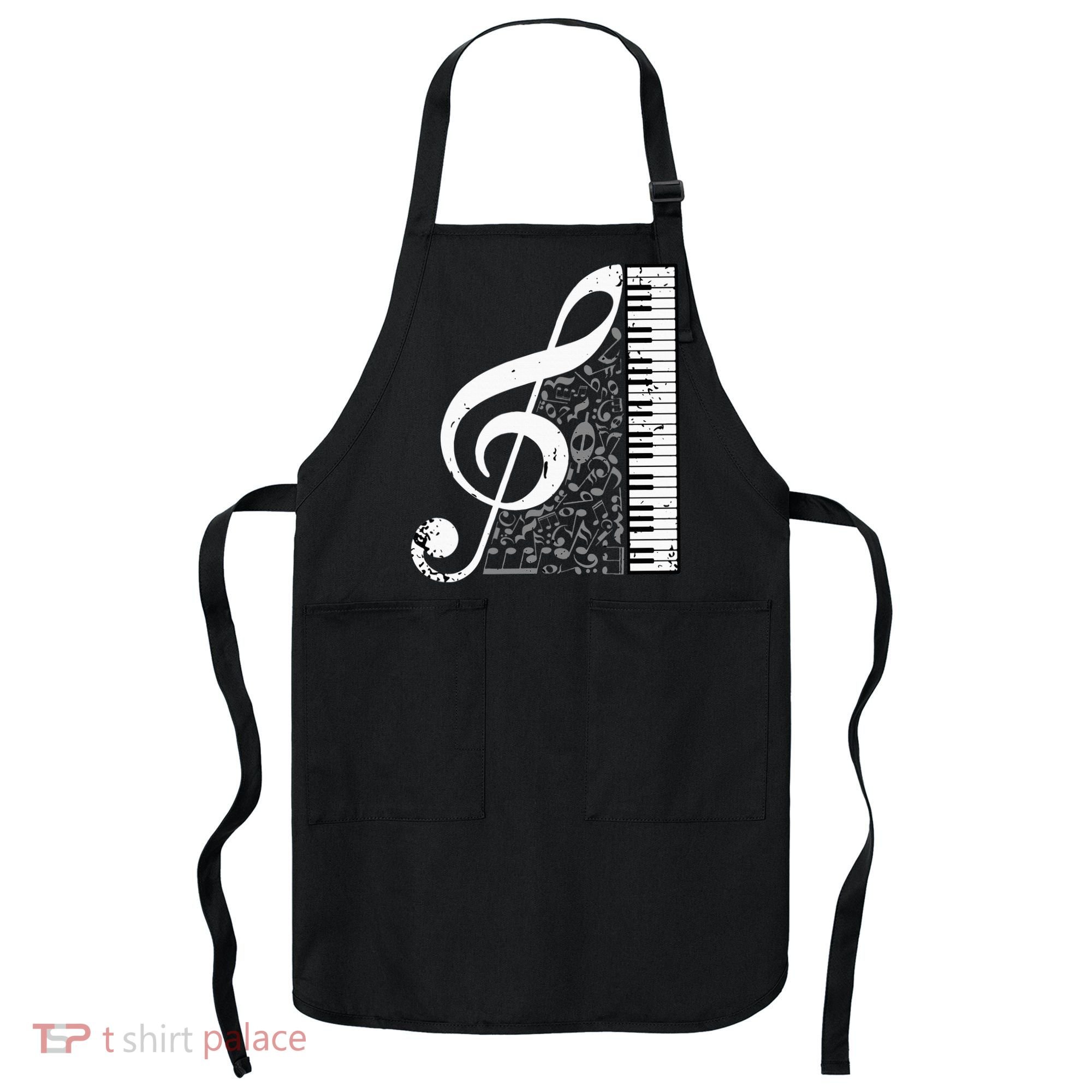 Treble Clef Piano Musical Notes Pianist Musician Instrument Apron