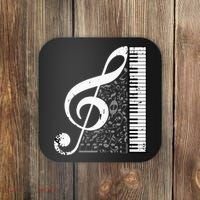 Treble Clef Piano Musical Notes Pianist Musician Instrument Coaster thumb 0