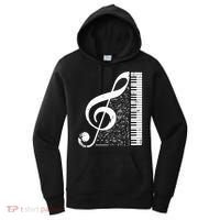 Treble Clef Piano Musical Notes Pianist Musician Instrument Women's Hoodie thumb 0