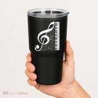 Treble Clef Piano Musical Notes Pianist Musician Instrument Tumbler thumb 2