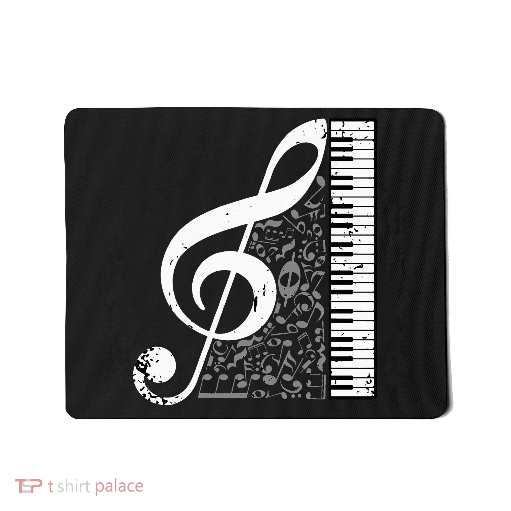 Treble Clef Piano Musical Notes Pianist Musician Instrument Mousepad