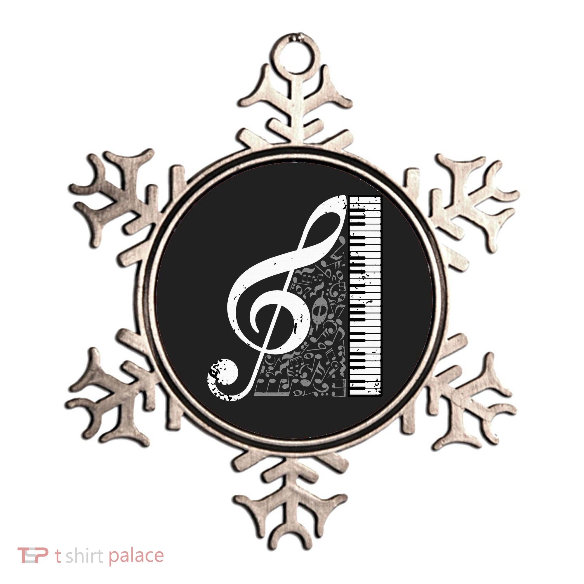 Treble Clef Piano Musical Notes Pianist Musician Instrument Ornament