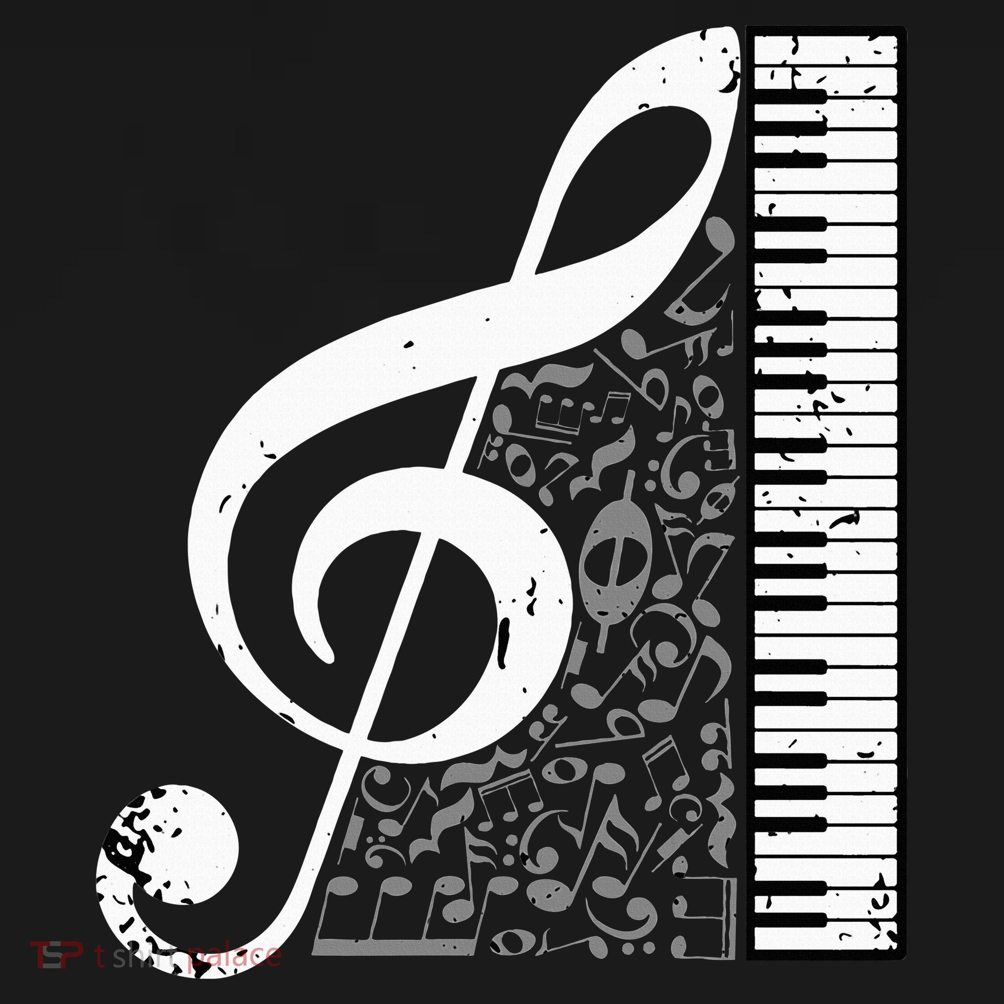 Treble Clef Piano Musical Notes Pianist Musician Instrument Baby Bodysuit