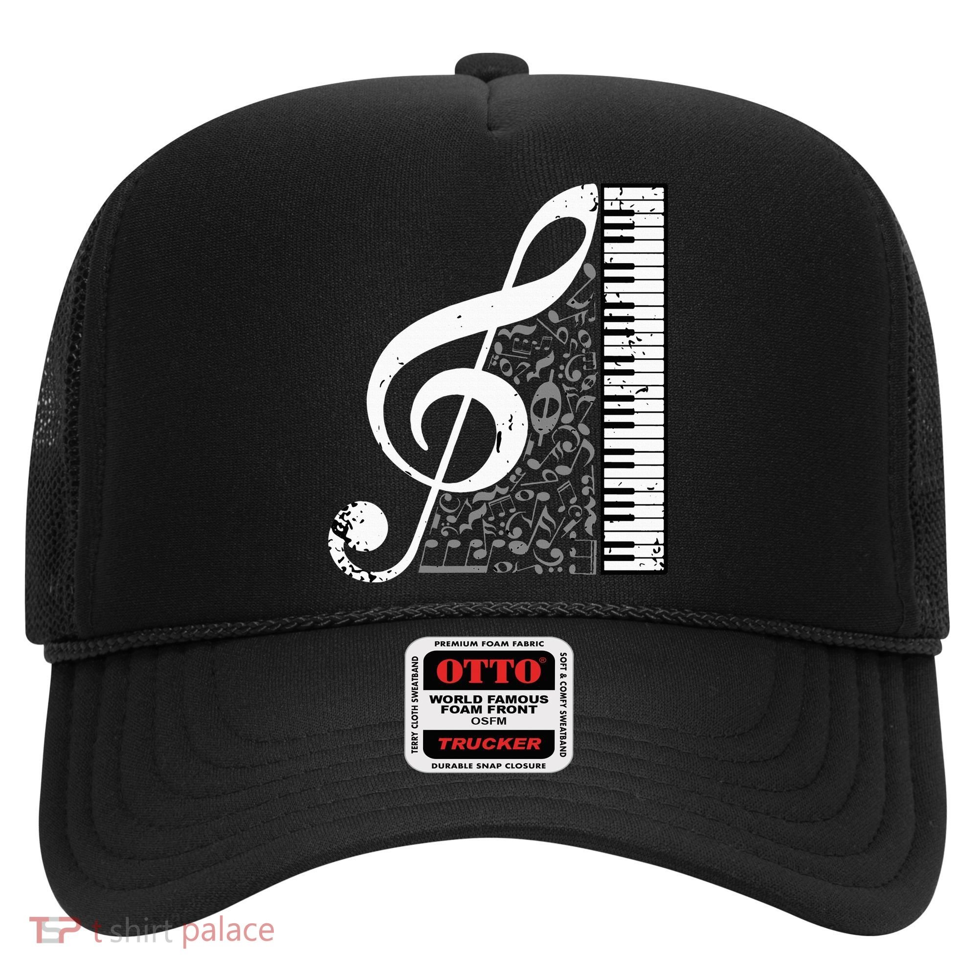 Treble Clef Piano Musical Notes Pianist Musician Instrument Hat
