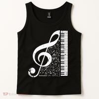 Treble Clef Piano Musical Notes Pianist Musician Instrument Tank Top thumb 2