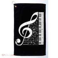 Treble Clef Piano Musical Notes Pianist Musician Instrument Golf Towel thumb 0