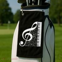 Treble Clef Piano Musical Notes Pianist Musician Instrument Golf Towel thumb 2
