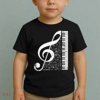 Treble Clef Piano Musical Notes Pianist Musician Instrument Toddler T-Shirt thumb 2