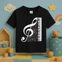 Treble Clef Piano Musical Notes Pianist Musician Instrument Toddler T-Shirt thumb 3