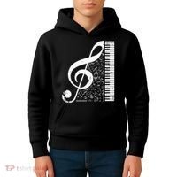 Treble Clef Piano Musical Notes Pianist Musician Instrument Kids Hoodie thumb 4