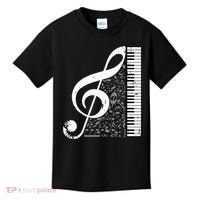 Treble Clef Piano Musical Notes Pianist Musician Instrument Kids T-Shirt thumb 0