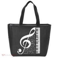 Treble Clef Piano Musical Notes Pianist Musician Instrument Tote Bag thumb 0