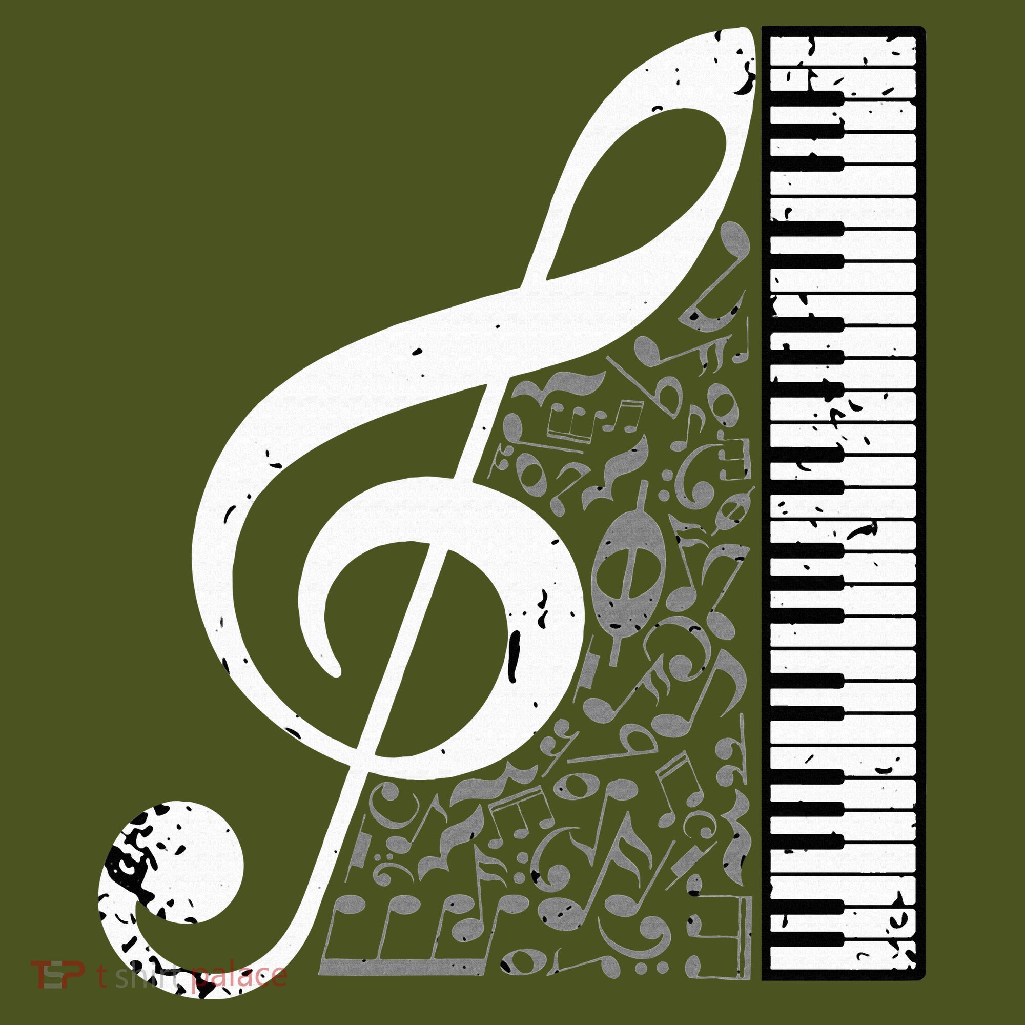Treble Clef Piano Musical Notes Pianist Musician Instrument The Baniff Cuffed Pom Beanie