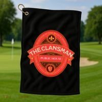 The Clansman Public House Funny Scottish Golf Towel thumb 1