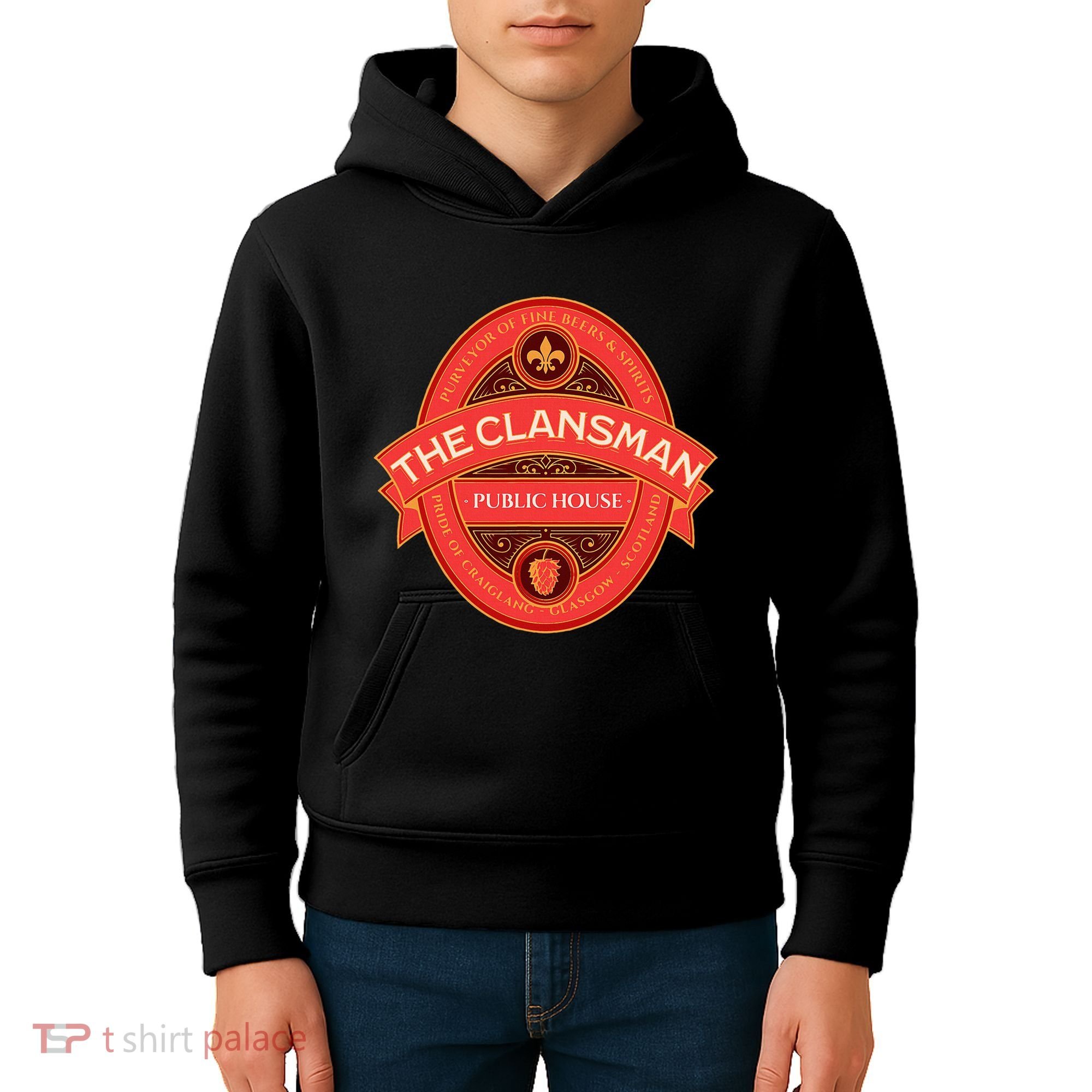 The Clansman Public House Funny Scottish Kids Hoodie