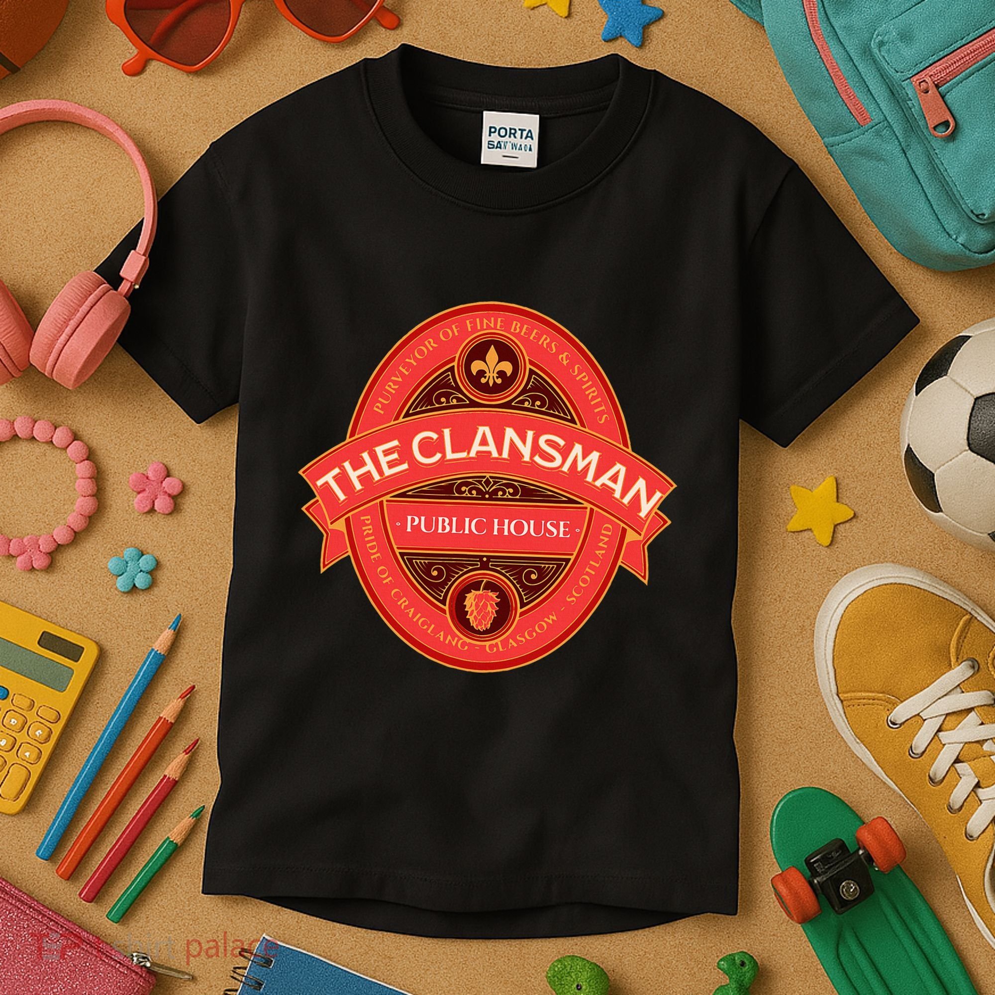 The Clansman Public House Funny Scottish Kids T-Shirt