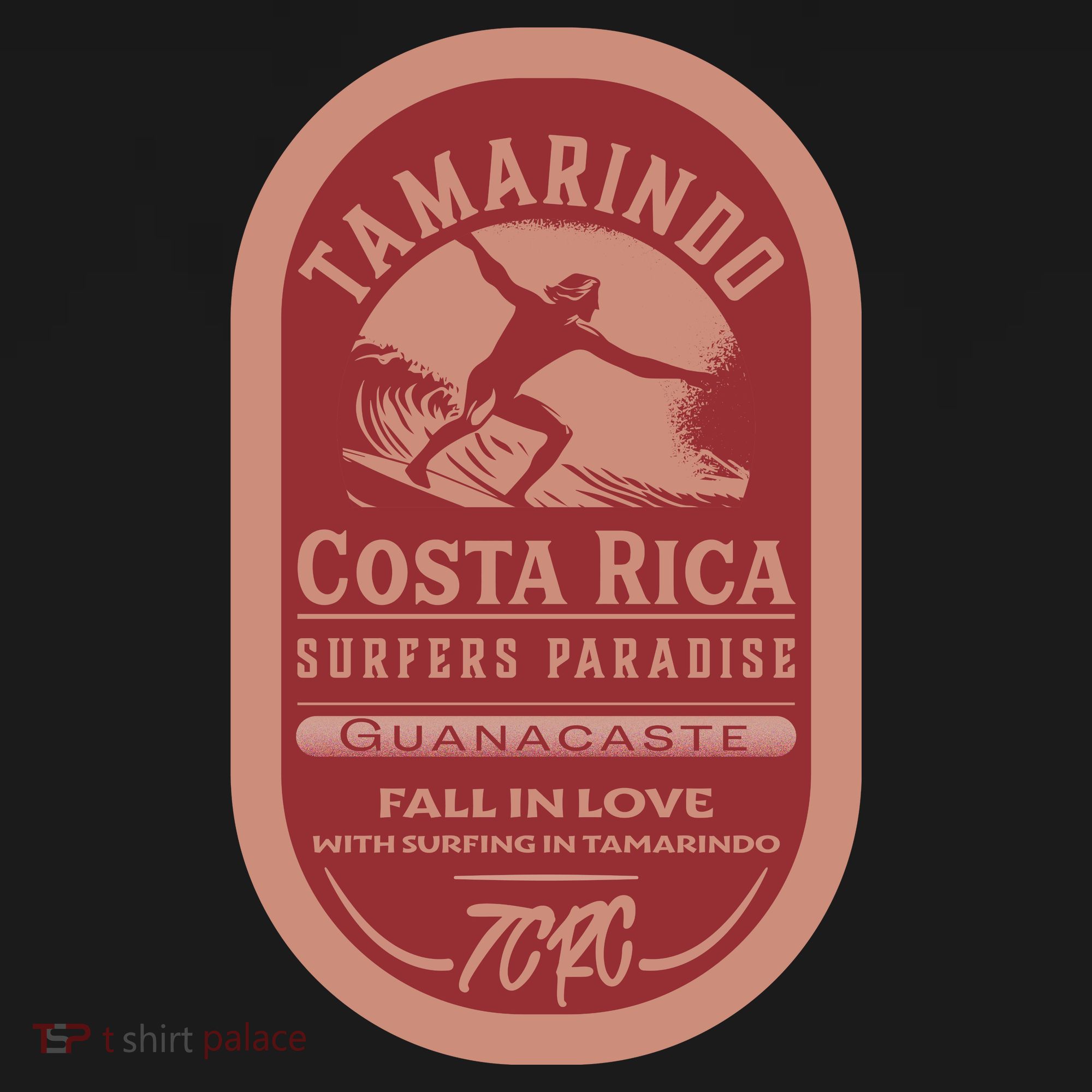 Tamarindo Costa Rica Surf Vintage Label T-Shirt