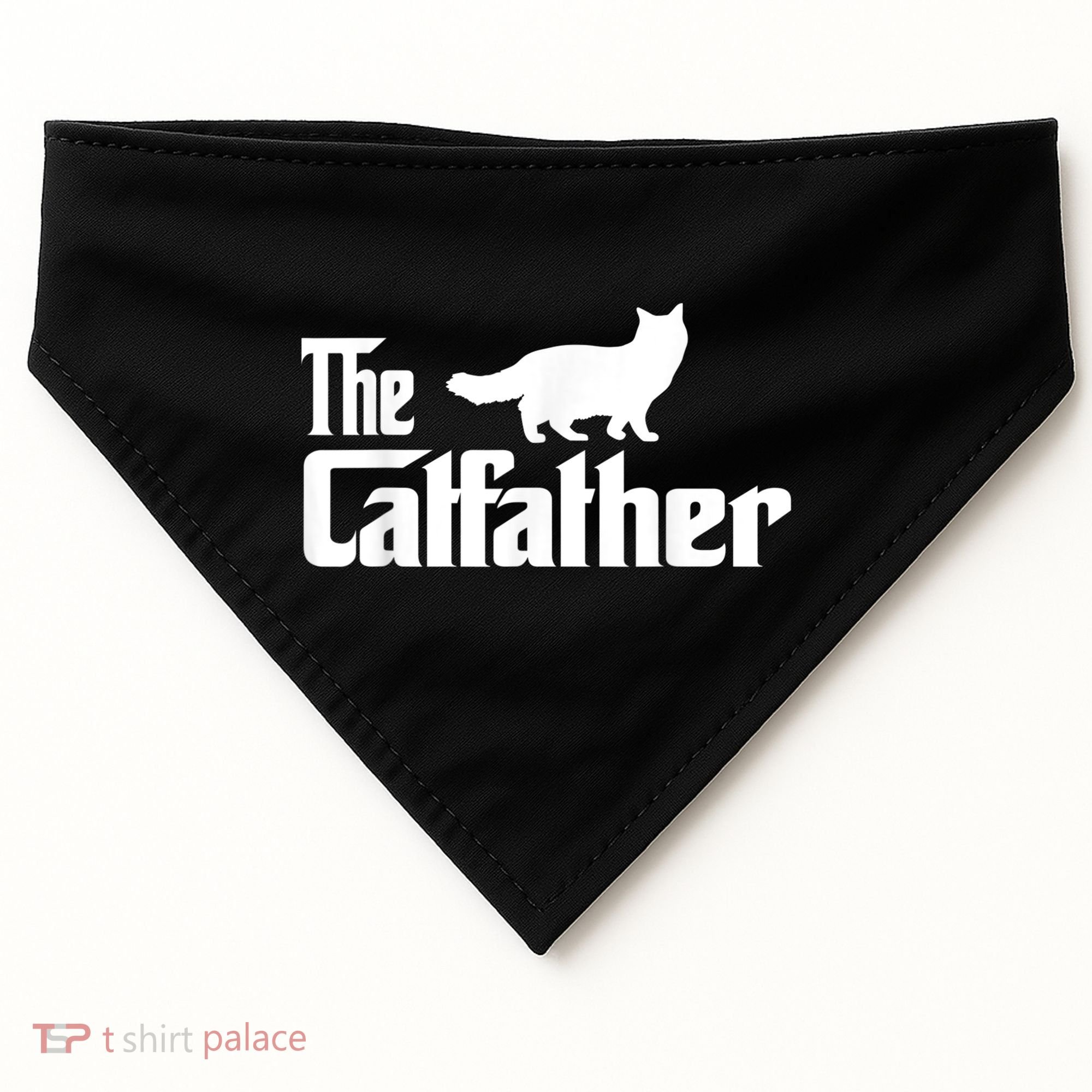 The Catfather Ragdoll Cat Lover Funny Father Cat Dad USA-Made Doggie Bandana