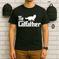 The Catfather Ragdoll Cat Lover Funny Father Cat Dad T-Shirt thumb 6