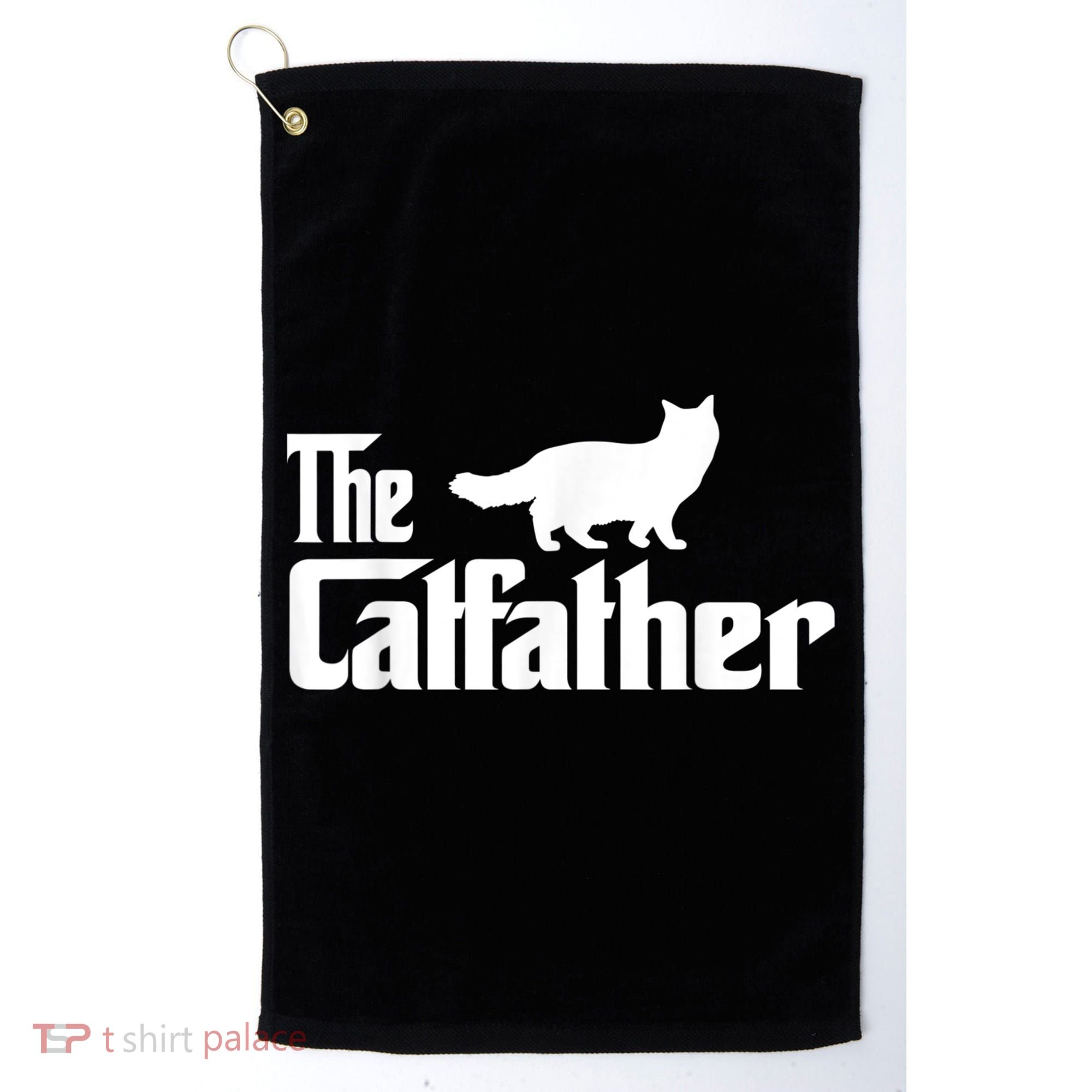 The Catfather Ragdoll Cat Lover Funny Father Cat Dad Golf Towel