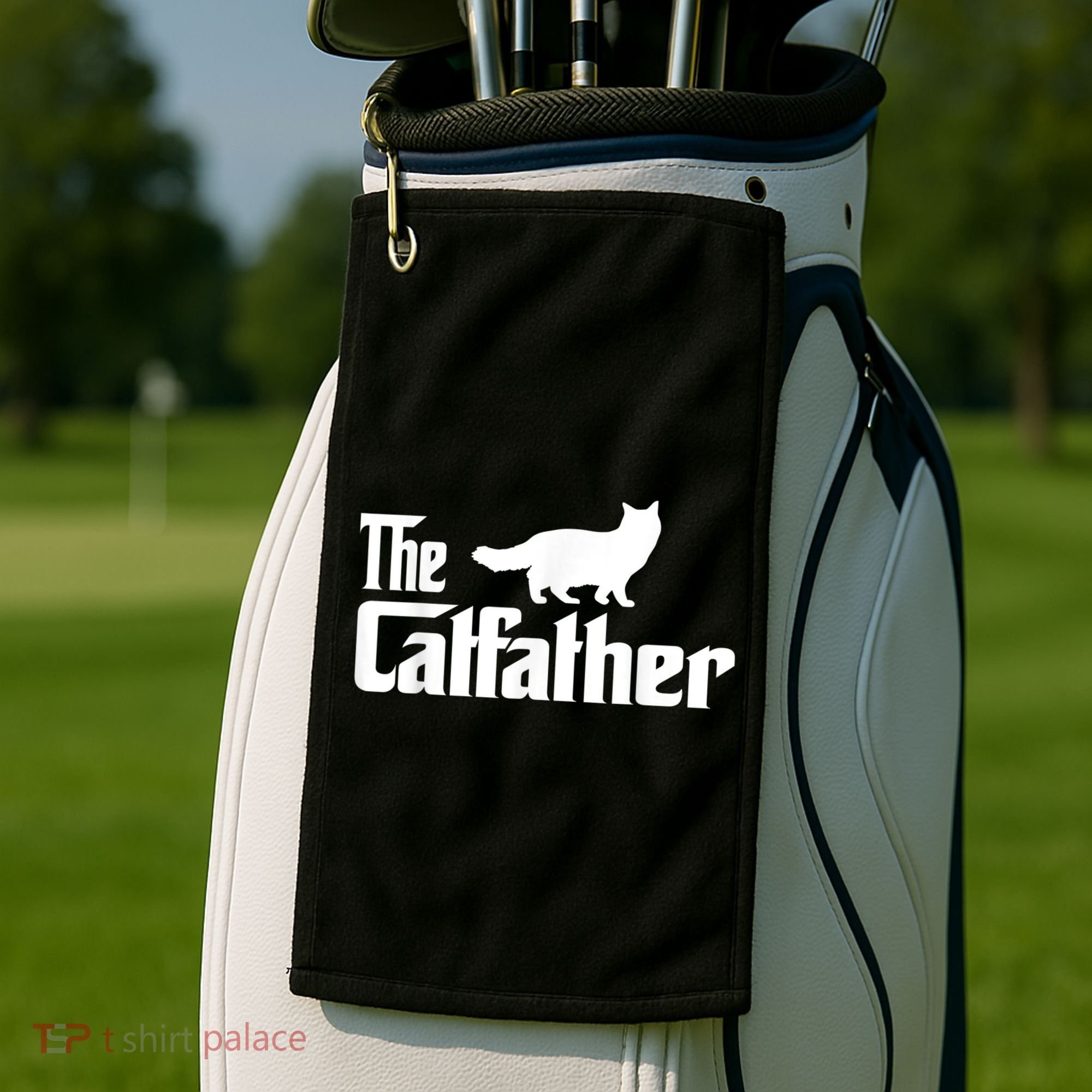 The Catfather Ragdoll Cat Lover Funny Father Cat Dad Golf Towel