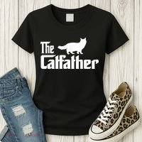 The Catfather Ragdoll Cat Lover Funny Father Cat Dad Women's T-Shirt thumb 3