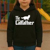 The Catfather Ragdoll Cat Lover Funny Father Cat Dad Kids Hoodie thumb 3