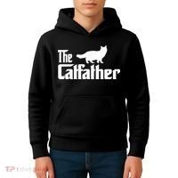 The Catfather Ragdoll Cat Lover Funny Father Cat Dad Kids Hoodie thumb 4