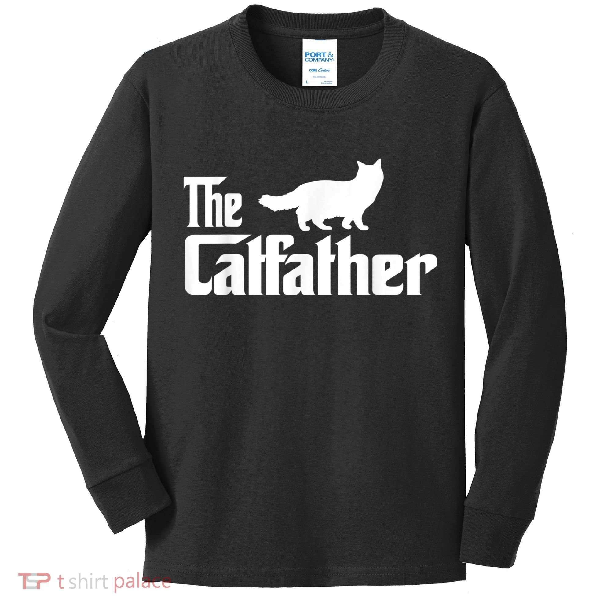 The Catfather Ragdoll Cat Lover Funny Father Cat Dad Kids Long Sleeve Shirt