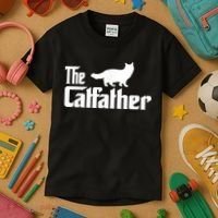 The Catfather Ragdoll Cat Lover Funny Father Cat Dad Kids T-Shirt thumb 3