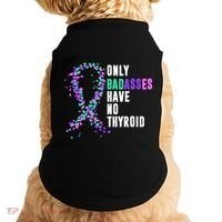 Thyroid Cancer Ribbon Thyroidectomy Removal Surgery Badasses Great Gift Doggie Tank thumb 0