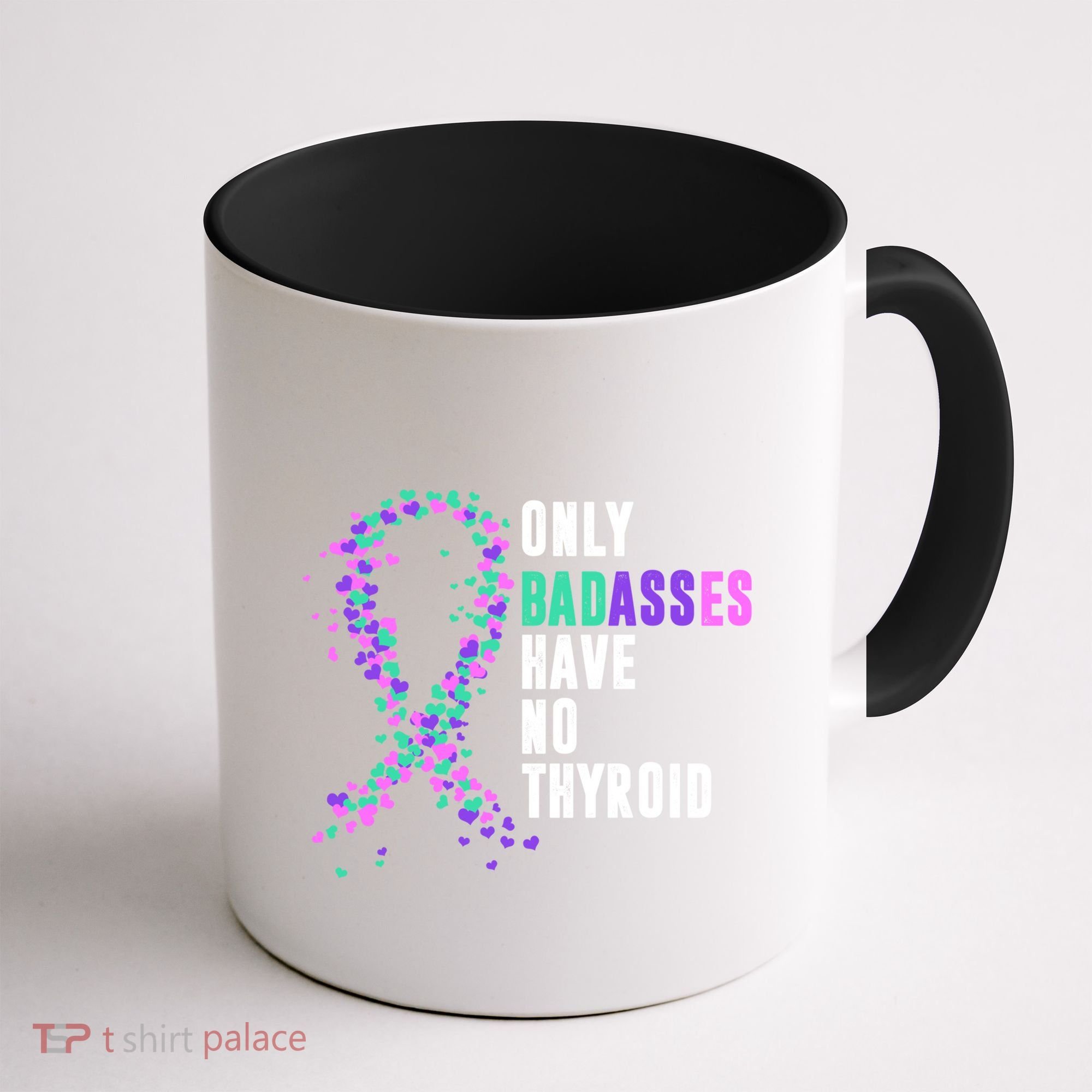 Thyroid Cancer Ribbon Thyroidectomy Removal Surgery Badasses Great Gift Coffee Mug