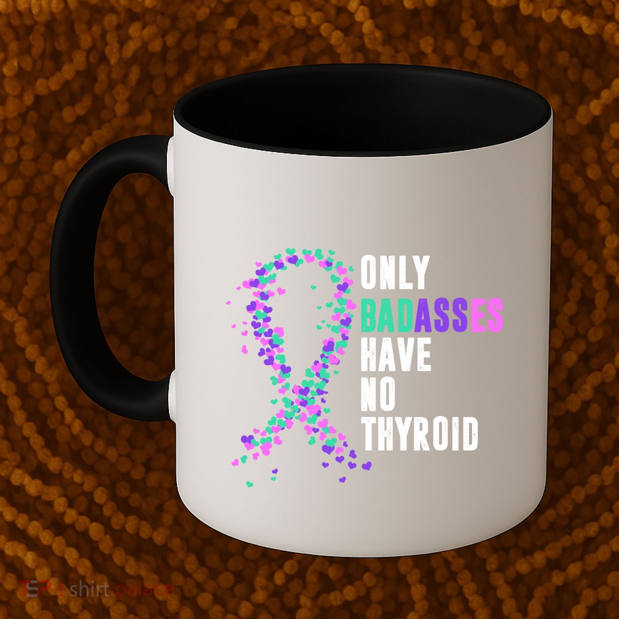 Thyroid Cancer Ribbon Thyroidectomy Removal Surgery Badasses Great Gift Coffee Mug
