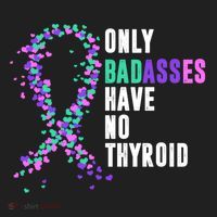 Thyroid Cancer Ribbon Thyroidectomy Removal Surgery Badasses Great Gift Beanie thumb 2