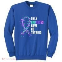 Thyroid Cancer Ribbon Thyroidectomy Removal Surgery Badasses Great Gift Sweatshirt thumb 0