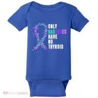 Thyroid Cancer Ribbon Thyroidectomy Removal Surgery Badasses Great Gift Baby Bodysuit thumb 0