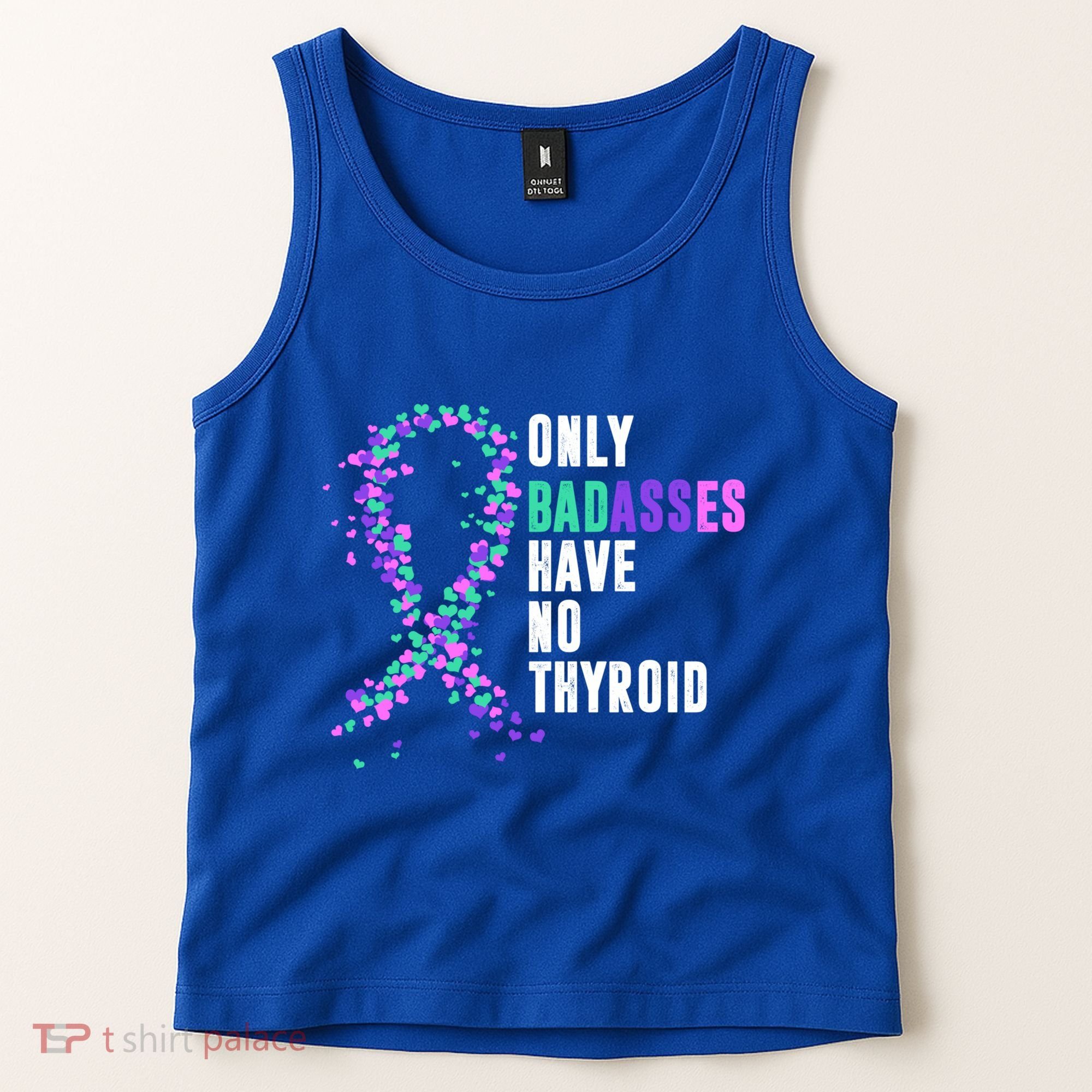 Thyroid Cancer Ribbon Thyroidectomy Removal Surgery Badasses Great Gift Tank Top