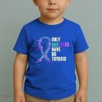 Thyroid Cancer Ribbon Thyroidectomy Removal Surgery Badasses Great Gift Toddler T-Shirt thumb 2