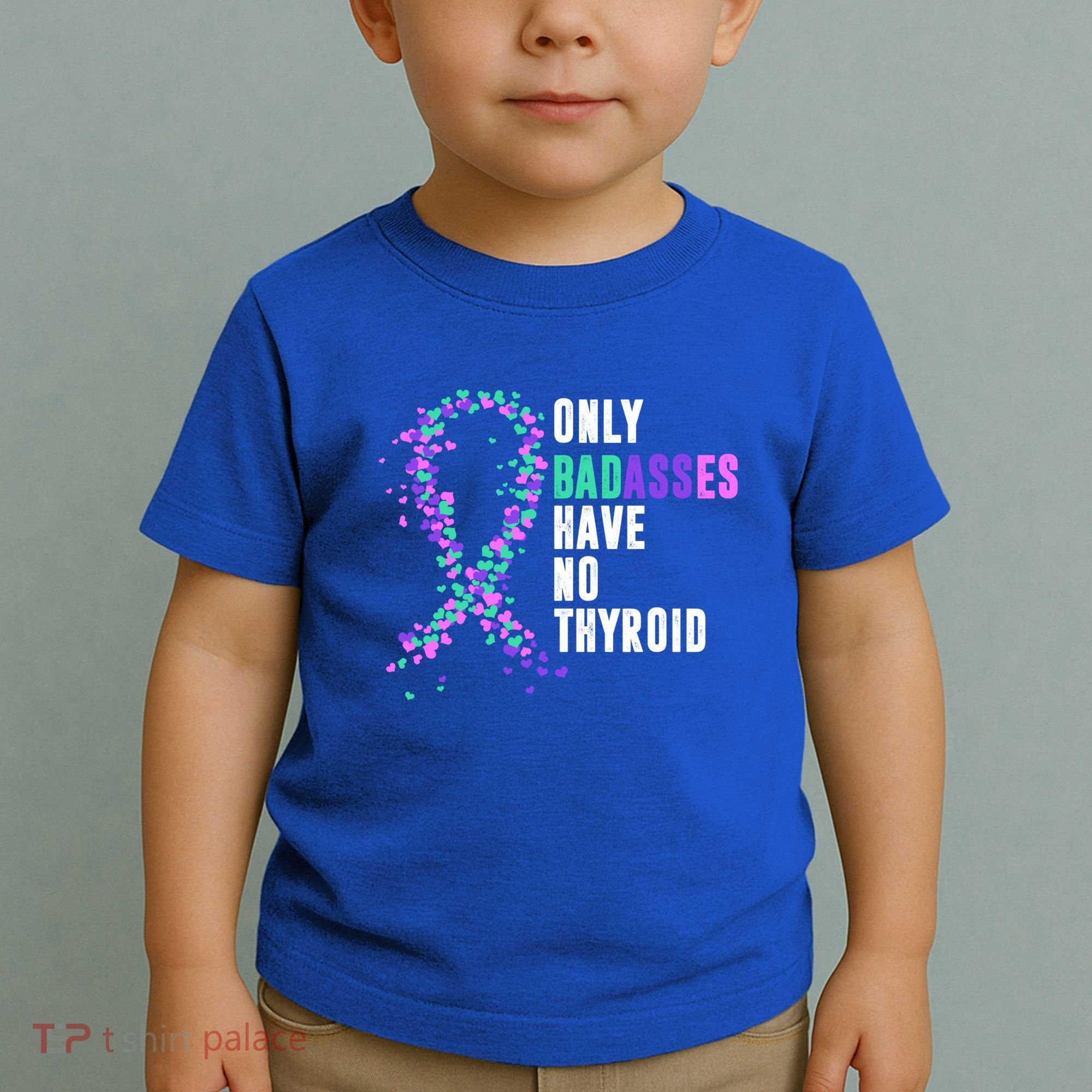 Thyroid Cancer Ribbon Thyroidectomy Removal Surgery Badasses Great Gift Toddler T-Shirt