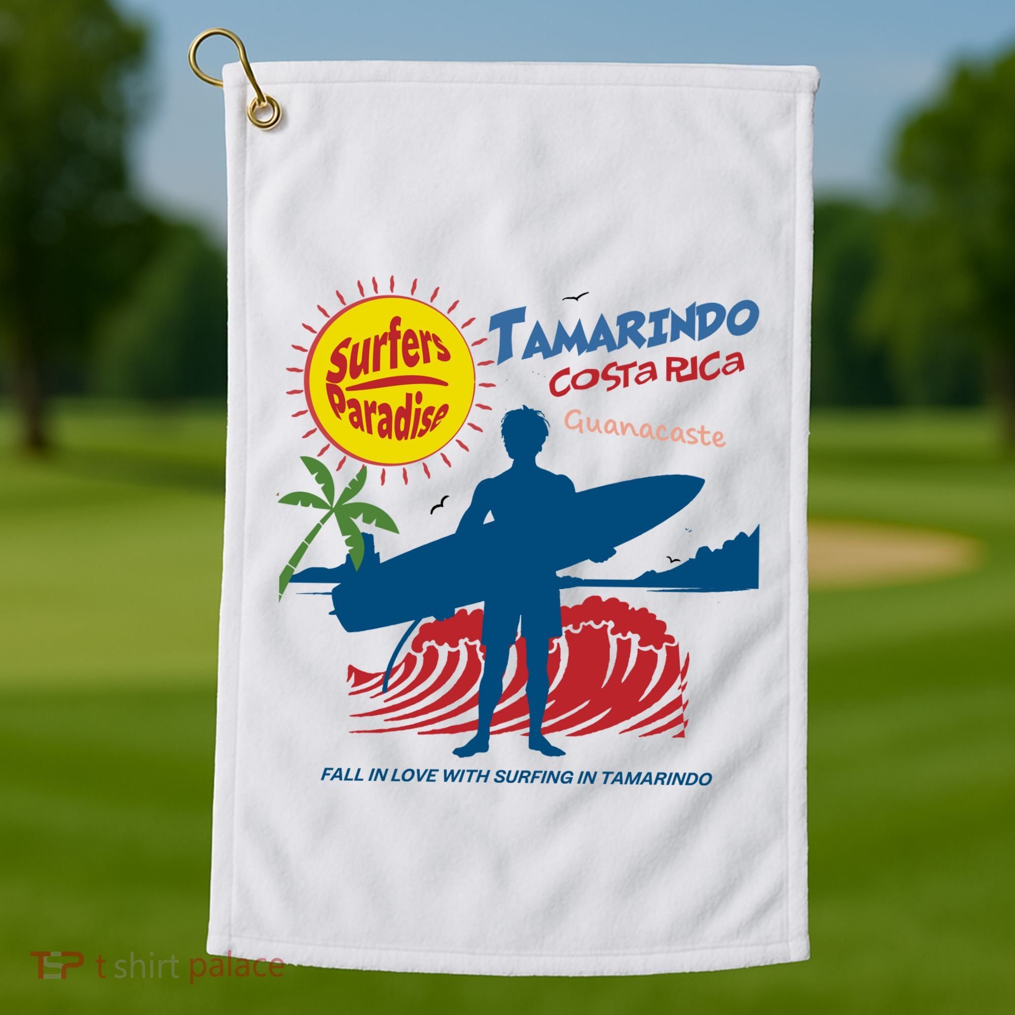 Tamarindo Costa Rica Surfer Golf Towel