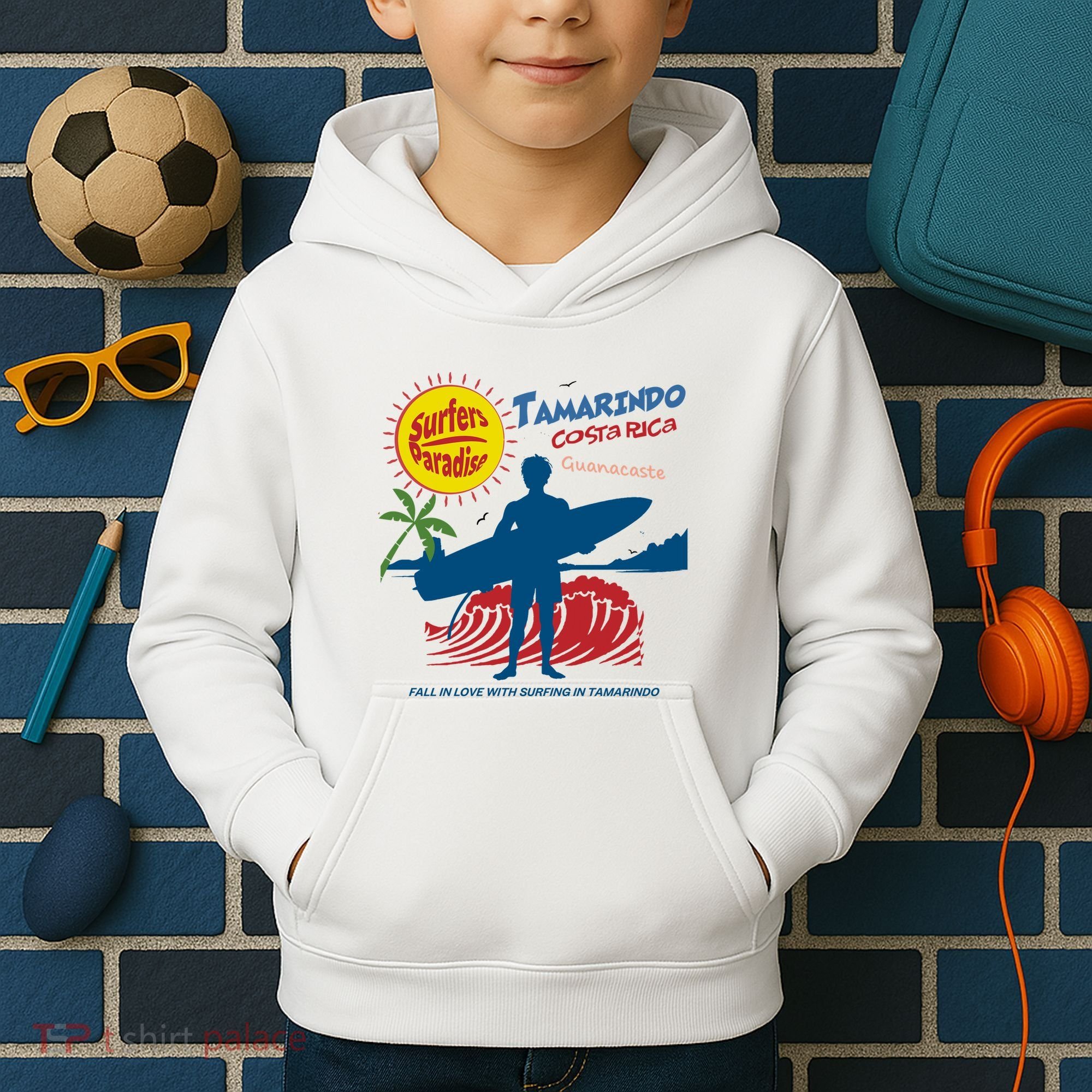 Tamarindo Costa Rica Surfer Kids Hoodie