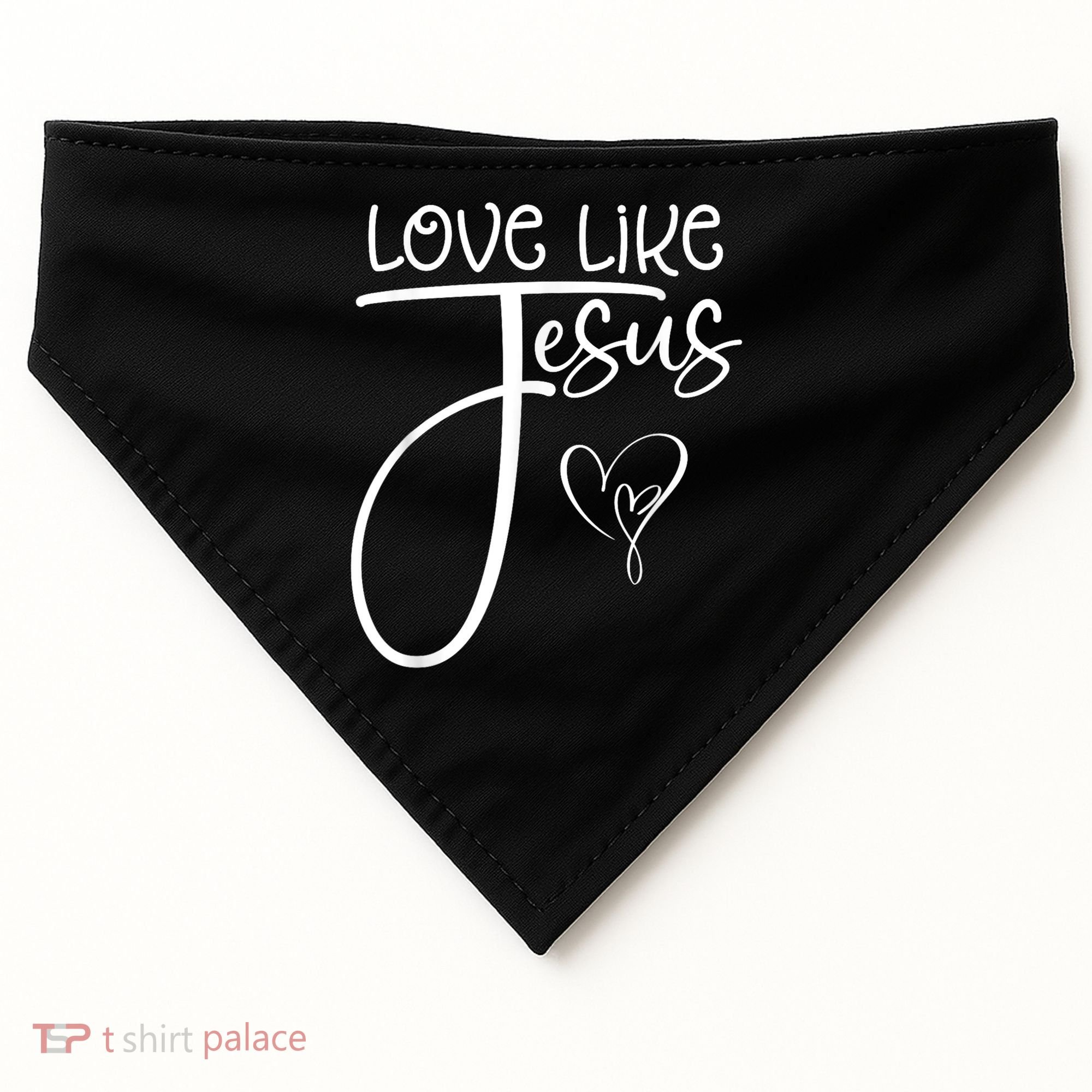Trendy Christian Religious Love Like Jesus USA-Made Doggie Bandana